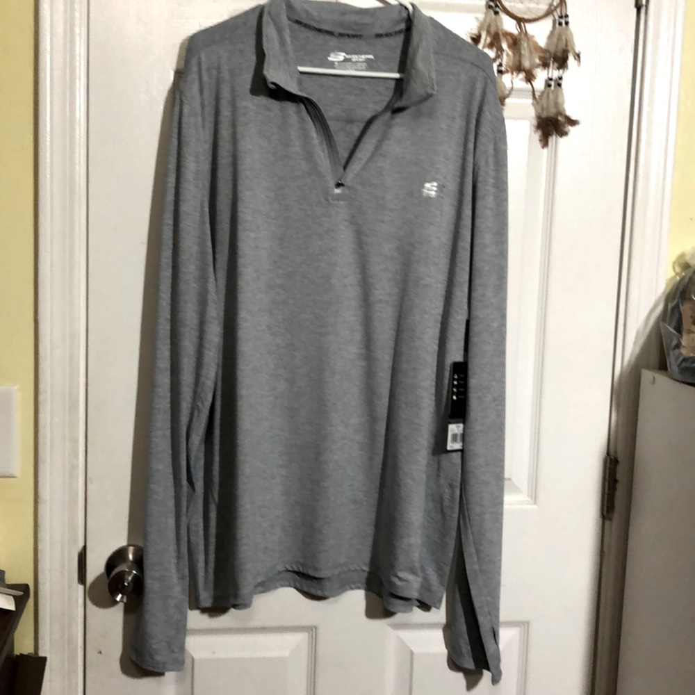 Skechers Sport 1/4 zip‎  gray shirt men’s Sz XXL
